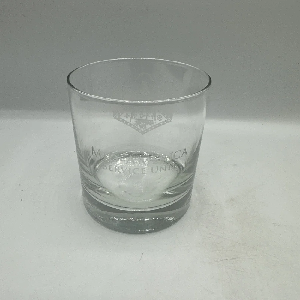 Mid-America Service Unit Etched Whiskey Glass